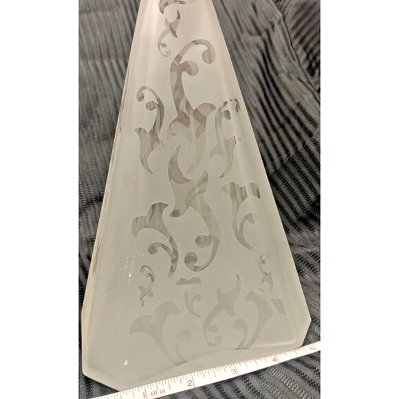 Rare  Frosted White Glass Tall  Decanter 11" Collectable Craftmanship Art Deco - Picture 9 of 16